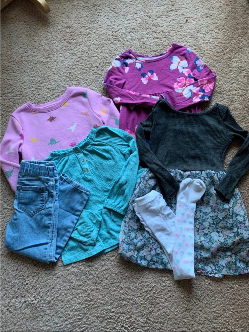 Cat & Jack Girls Long-Sleeve Tops and Dress Set PRICE DROP – SHIPS TOMORROW